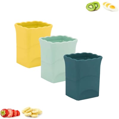 3 stuks - aardbeiensnijder - Fruitsnijder - Draagbaar keukenhulpmiddel voor snel snijden - Roestvrijstalen mes - Fruitsalademaker - Geschikt voor aardbeien-, ei-, bananen-, champignon-, komkommer-, kiwi- en groentesalades