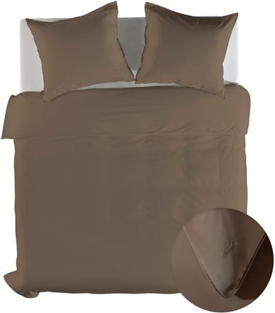 Yellow Dekbedovertrek Lyocell Suite New York - Plaza Taupe - 200x200-220 cm - 100% Lyocell - Tweepersoons