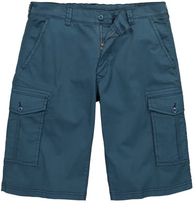 Men Plus - Heren - Cargobermuda baggy fit keperstof elastische tailleband - Petrol - Maat 54