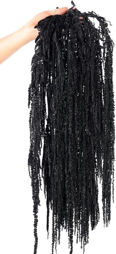 5 Stuks Gedroogde Amarant Hangbloemen Zwart 60cm Natuurlijke Decoratie