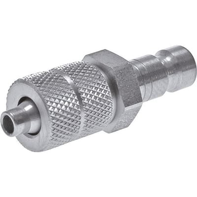 Vernikkeld Messing DN 2.7 (Micro) Luchtkoppeling Insteeknippel 3x4.3 mm Push-On [2 Stuks]