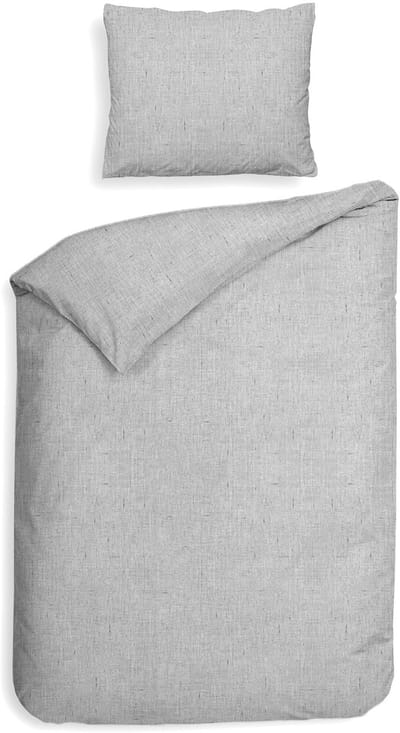 Heckettlane Dekbedovertrek Franela - Flanel - 140x200-220 cm - Eenpersoons - Grijs