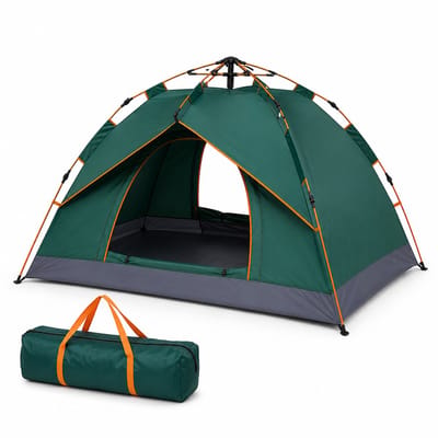 Jurrys Tent - Pop up tent - Draagbaar - Waterdicht - 2 personen - Inclusief draagtas - Groen - 200x150 x110 cm