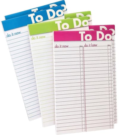 Geperforeerd Schrijfblok A5 Formaat 50 Vel Wit en Gekleurd Assortiment 6 Stuks