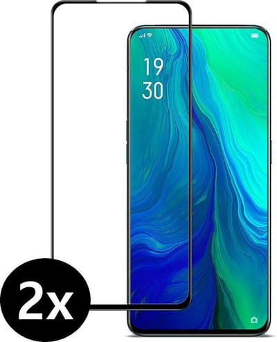 Screenprotector - 2 Stuks - Geschikt voor OPPO Reno 2 - Full Cover - Beschermglas - Gehard Glas - Tempered Glass - Screen Protector