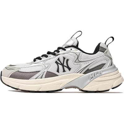 MLB New York Yankees Retro Veelzijdig Klassiek Trendy Koppel Kwaliteit Mesh Stof Synthetisch Leer Lage Top Casual Hardloopschoenen 3ARNC055N-50SIS 36.5 white