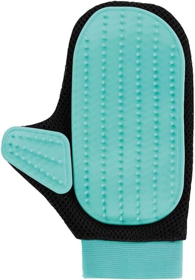 Grooming Handschoen - Honden Katten - Verzorging Dieren - Waterdicht Flexibel - 24 x 19 cm - Zwart
