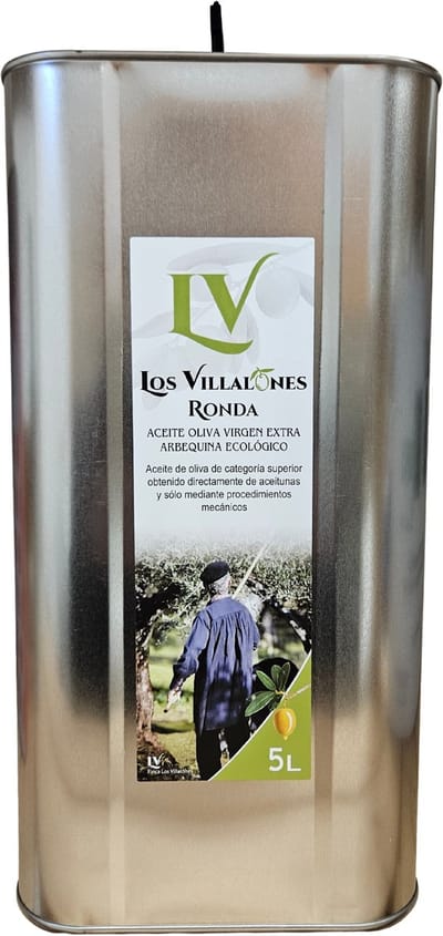 Los Villalones Biologische Extra Vierge olijfolie -NL BIO 01 Arbequina 5L Blik