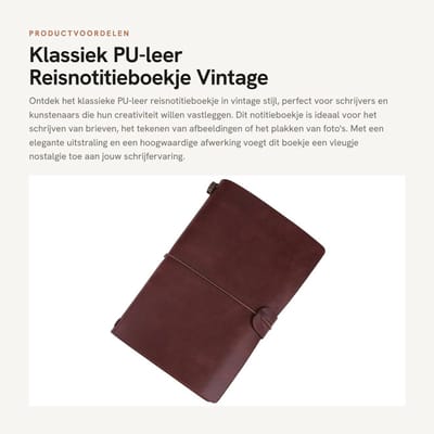 Dailygoods- Reisnotitieboekje Vintage Stijl - PU-leer Omslag - Hervulbaar Dagboek - Antiek Notitieboek - Hoogwaardige Binnenpagina's - Creatieve Riemgesp