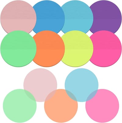 400 Vellen Transparante Plaknotities - Ronde Doorzichtige Notitietabs voor Boeken, Planner Accessoires en Kantoorbenodigdheden