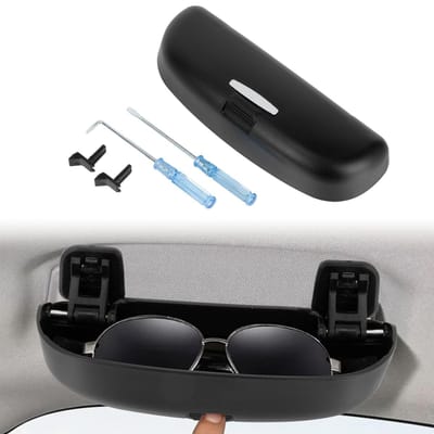 Dailygoods- Zonnebrilhouder Auto - Zonnebrilhouder voor CB650R 2024-2025 - Motor Accessoires - ABS-Kunststof - Eenvoudige Installatie - Zwart en Zilver - Motoraccessoire