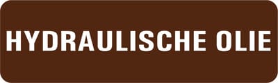 Hydraulische olie sticker, 100 x 30 mm