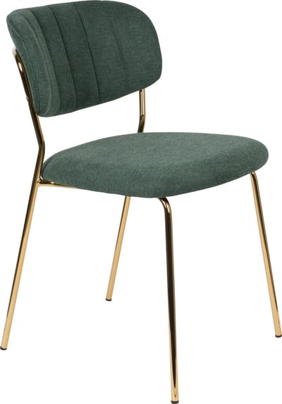 ANLI STYLE CHAIR JOLIEN GOLD/DARK GREEN
