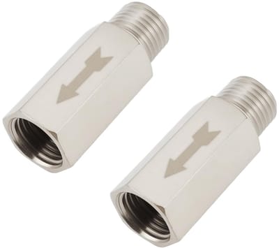 Dailygoods- Isolatieklep 1/4 Inch - Terugslagklep 40mm - Mannelijk/Vrouwelijk Draad - Koper - 2 Stuks - Veiligheid voor Lucht/Water/Olie/Gas