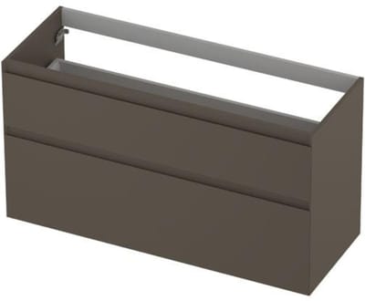 INK - Onderkast 2 Laden Greeploos Gelakt 45gr A-symmetrisch - 1200x450x650 Mm - Mat Taupe