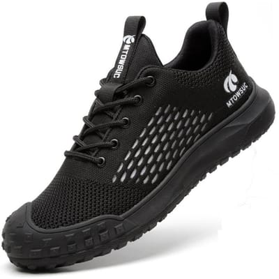 Lichtgewicht Werkschoenen Heren Anti-Smash Ademende Werksneakers Heren Sport Veiligheidsschoenen Met Stalen Neus Veiligheidslaarzen Schoenen Mannelijk 42 black