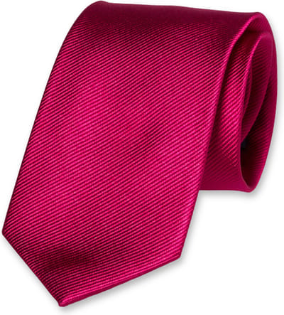 E.L. Cravatte Stropdas - Fuchsia - 100% Zijde