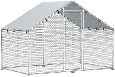 Bresht Kippenhok - Kippenren - Kippenhok voor buiten - Ruime leefomgeving - Waterdicht - UV-Bestendig - 5-8 Kippen - 300×170×190