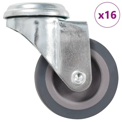 vidaXL 16 st Zwenkwielen met boutgaten 50 mm