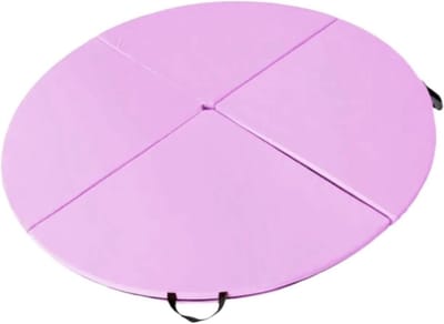 Dansmat - Beschermende vloer - Veilige oefeningen - Opvouwbaar ontwerp - 1.2 meter diameter - Roze