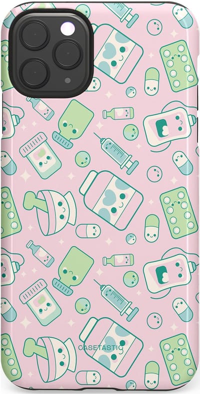 Casetastic Hoesje Geschikt voor Apple iPhone 11 Pro Max - Stijlvolle Beschermende Duo-layer Case - Geneeskrachtig Roze