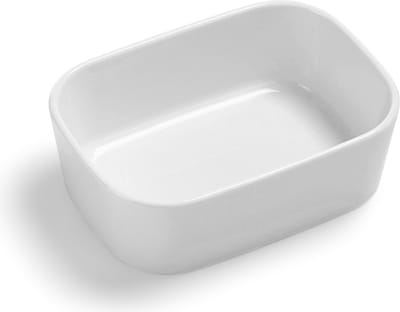Rosti Modula Ovenschaal – Ovenschotel – Versterkt Porselein – Hittebestendig tot 350 Graden – Geschikt voor Oven en Vriezer – Vaatwasmachinebestendig – Scandinavisch Design – Wit – 15 x 11 x 5 cm