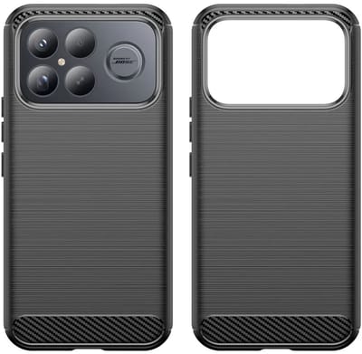 Hoesje geschikt voor Xiaomi Poco F8 Ultra - Techsuit Carbon Silicone Back Cover - Zwart