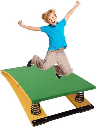Gymnastiek Springplank - Oefen Plank - Springen Trainen - 4 Stalen Veren - Niet Gespecificeerd - Blauw