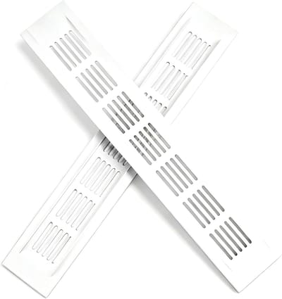 Ventilatieroosters Aluminium - Roosters voor Kasten - Luchtcirculatie Verbeteren - Corrosiebestendig Materiaal - 300 x 50 mm - Zilver