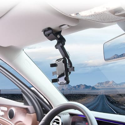 Auto Telefoonhouder voor Dashboard of Zonneklep met 360 graden Rotatie - LB592