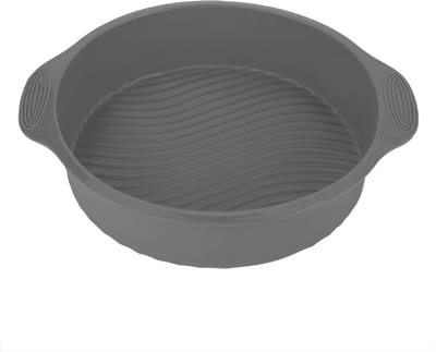 Dailygoods- Cakevorm 23 cm - Ronde Siliconen Bakvorm - Hoogwaardig Materiaal - Temperatuurbestendig 40-230°C - Gemakkelijk te Reinigen - Rimpelontwerp