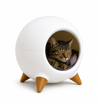Design Kattenhuis op Poten – Moderne Kattenmand – Katteniglo voor Binnen Medium