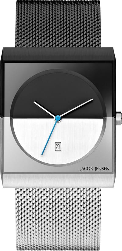 Jacob Jensen 515 Classic Horloge - Jacob Jensen heren horloge - Zwart - diameter 32 mm - kleur gecoat roestvrij staal