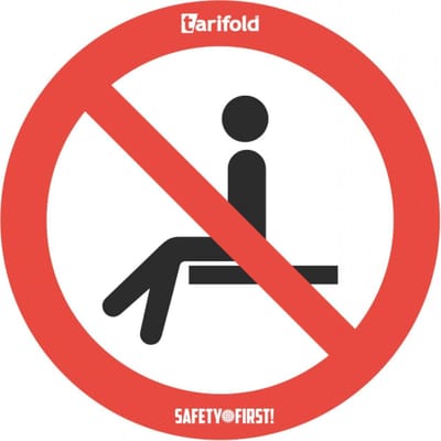 Sticker 'Verboden plaats te nemen'