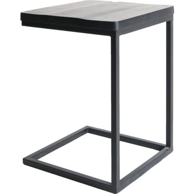Laptoptafel Roos - Zwart blad - Zwart onderstel