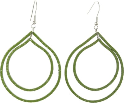 Behave - Oorhangers - Groen motief - Statement look - Festival - 8 cm