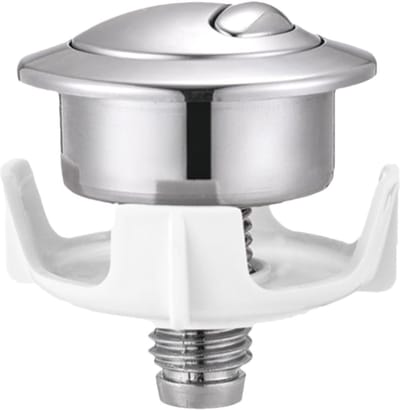 Waterspoelknop - Toiletspoeler - Waterbesparing Toilet - Dubbel Spoelsysteem - 54 x 37 mm - Zilver