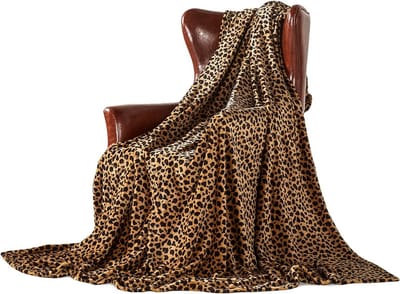 Zachte kleurrijke oversized fleece plaids voor slaapbank en stoel - decoratieve ultra-pluche deken (230 x 260 cm)