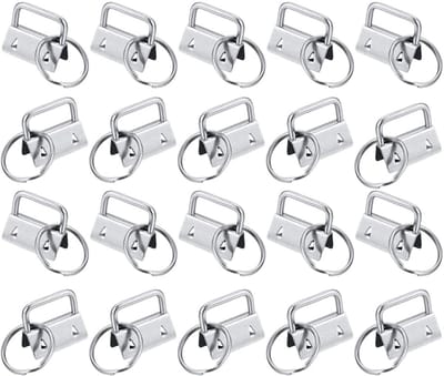 onbewerkte polsband, voor doe-het-zelf handgemaakte lanyards, decoraties, zilver, 40 stuks
