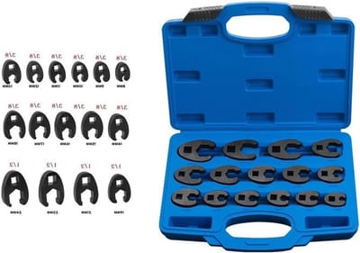 Steeksleutelset Metrisch - Kraaienpoot Sleutels - Auto Reparaties - Warmtebehandeld Staal - 15 Delig - Zilverkleurig