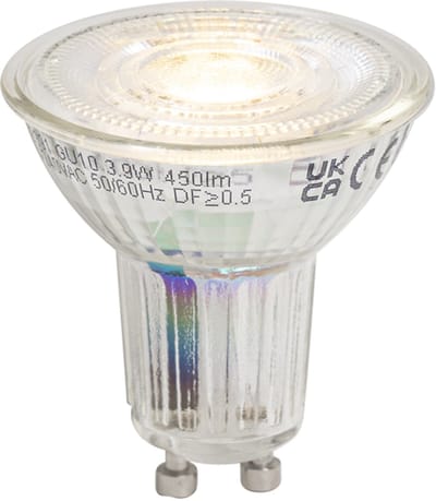 LUEDD GU10 50 dimbare LED lamp 3.9W 450 lm 3000K longlife