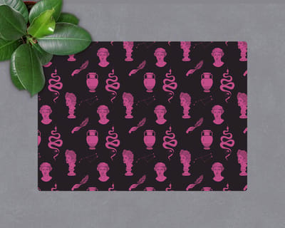 Coloray Vloerbeschermer - Oud Grieks patroon Vloerbeschermer Bureaustoel - 100x70 cm - Veelkleurig Vloerbeschermer Groot - Vloerbeschermer Bureaustoel Tapijt - Mótif Vloerbeschermer - Rechthoekige Mat - Deel Thema