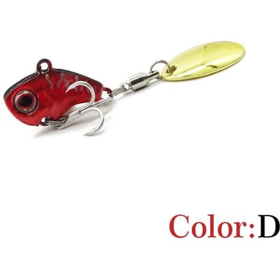 1 pièces rotatif métal VIB Vibration appât Spinner cuillère leurres de pêche 13g 16g 20g gabarits truite pêche d'hiver appâts durs attirail Pesca 13g bleu