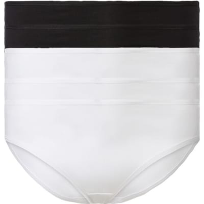 ESMARA 5 dames slips (Zwart/wit, XL (48/50))