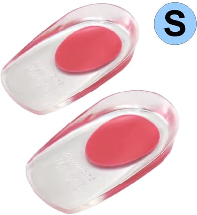 Fako Bijoux® - 3D Soft Gel Hielspoor Zooltjes - Maat 35-39 - Hielbeschermer - Hielspoor Gelhak - Hiel Zooltjes - Inlegzool Cups - Inlegzolen - Maat S - Rood