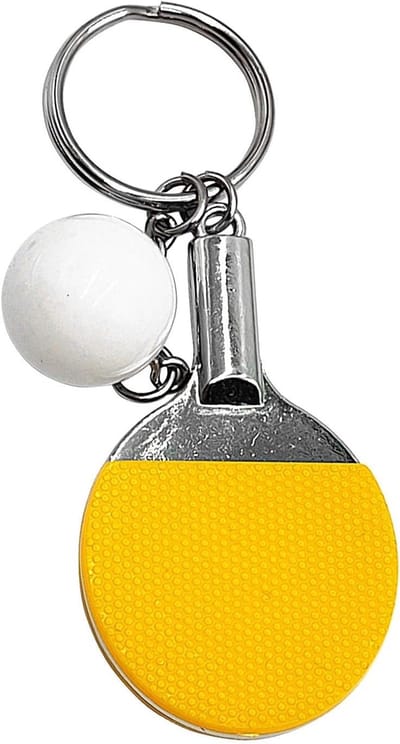 Tafeltennis Sleutelhanger - Sport Hanger - Sleutels Sorteren - Miniatuur Bat - 65 cm - Zes Kleuren