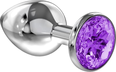 Lola Toys - Diamond Collection - Buttplug met Diamant - Anaal - Metaal - Maat L - 33mm - Paars