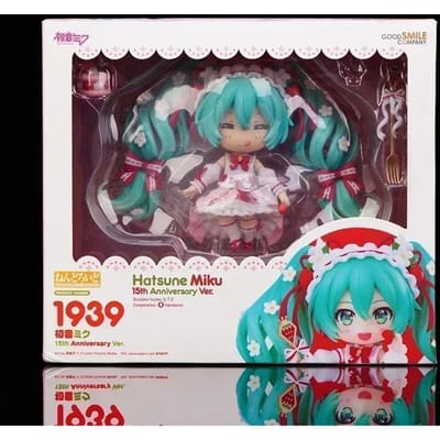 Op Voorraad Heet #1939 Hatsune Miku Aardbei Anime Figuur 15e Verjaardag PVC Verzameling Model Speelgoed voor Kinderen Cadeau gray
