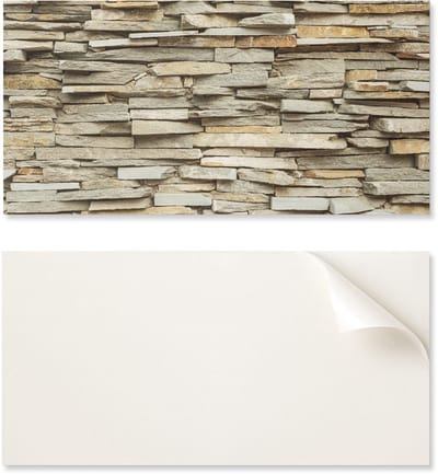 Decoratieve zelfklevende vinyl wandtegels met natuursteenpatroon, 6x60x30 cm