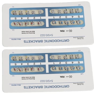 10 Vellen Tandbeugels Mini Roth Beugel 0.022in 3 Haken Metalen Tandbeugelhouder Oraal gray